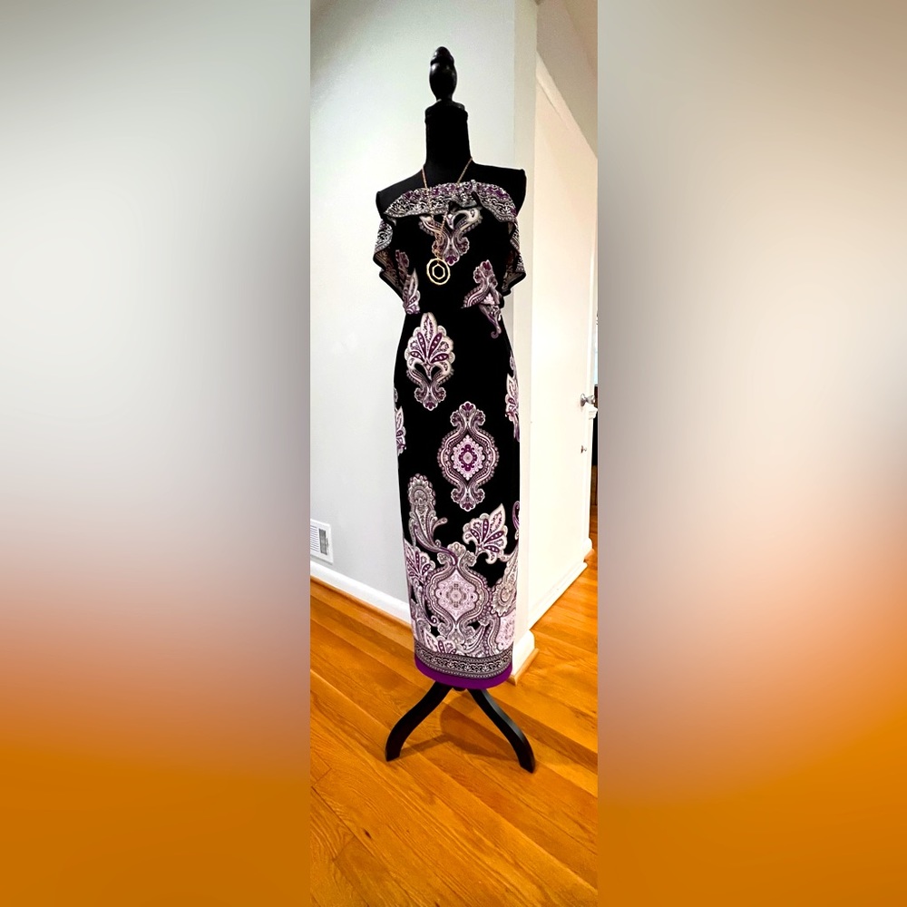 White House Black Market Strapless Maxi Dress
